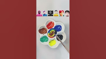 Can You Guess the FINAL COLOR in Squid Game 2 Mixing Challenge? #satisfying #relaxing #squidgame2