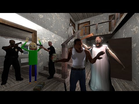 Granny Vs Baldi Vs GTA Cj Funny Animation