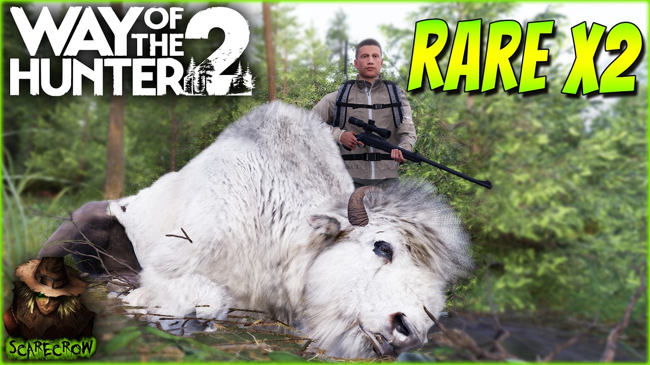 Hunting Our First 2 Rares! Double Leucistic Wood Bison! Way of the hunter 2 Demo