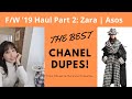 INSANE CHANEL DUPES! F/W High Street Fashion Haul Part 2: ZARA &amp; ASOS