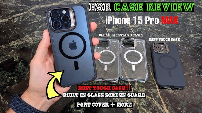 Buy ESR for iPhone 15 Pro Max Case, FullBody Shockproof MagSafe Case,  Exceeds MilitaryGrade Protection, Magnetic TPU Phone Case for iPhone 15 Pro  Max, 2Part Tough Case with Stand, Armor Series, Clear