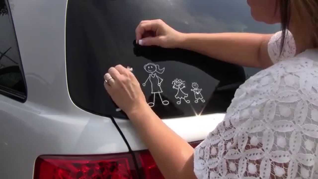 How To Remove Family Stickers From A Car Window Youtube