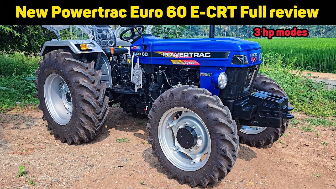 Новый трактор Powertrac Euro 60 E-CRT 60 л.с. CRDI | Полный обзор на тамильском языке | Сельское ...