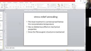 stress relief annealing