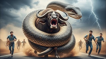 Giant Python ATTACKS Buffalo — Rescue Team’s Most DANGEROUS Mission Yet! 🐍 #WildlifeRescue #snake 