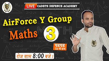 AVERAGE | Class 03 | BY ROSHAN PARTAP SIR |  Airforce Y Group Maths  | CADETS DEFENCE ACADEMY