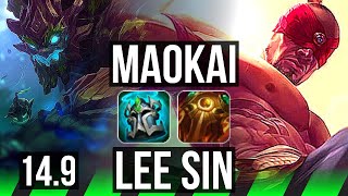 MAOKAI vs LEE SIN (JGL) | 12/1/9, Rank 4 Maokai, Legendary | EUW Challenger | 14.9