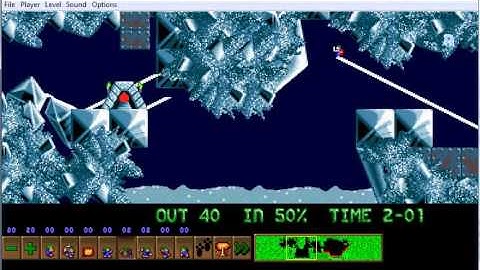 Lemmini - Lemmings Custom Level - Time Waits For No Lemming