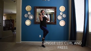 Single leg curl and press