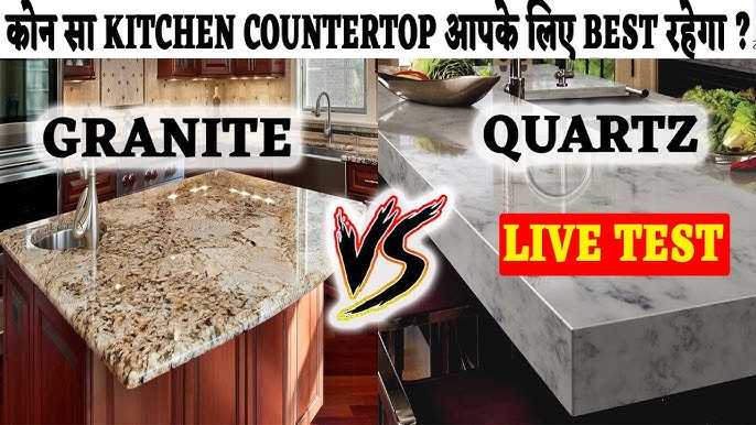 Removing stains and cleaning a quartz stone countertop piece 