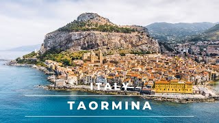 Taormina Sicily, a view by drone 4k| Sicily Travel