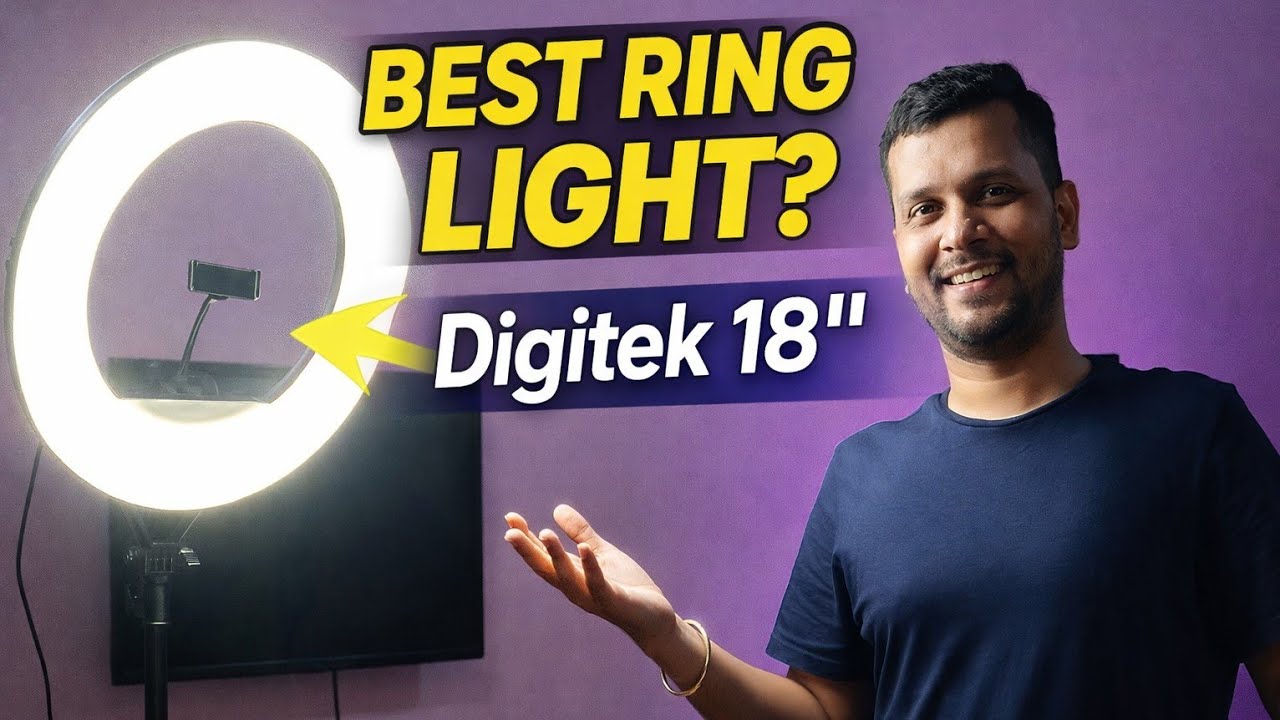 Digitek DRL-18H C Ring Light Review 🔥 | Best 18-Inch Ring Light for YouTube & Podcast?