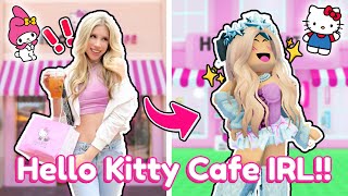 Hello Kitty Cafe Irl Trying Sweets Recreating In Roblox