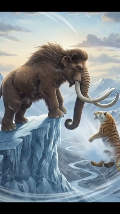 Epic Woolly Mammoth vs Saber Tooth Tiger | Prehistoric viral Short