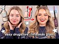AD *EASY* DRUGSTORE Christmas Makeup Glam for BEGINNERS!