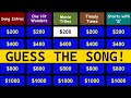Guess the song jeopardy style  quiz 11