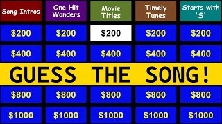 Guess the Song Jeopardy Style | Quiz #11