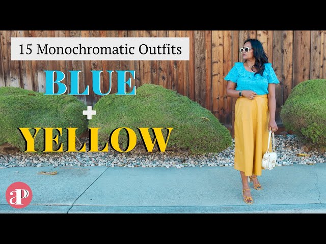 How to Wear YELLOW & BLUE Together - 15 MONOCHROMATIC Outfits for SUMMER that are wearable - YouTube How to Wear YELLOW & BLUE Together - 15 MONOCHROMATIC Outfits for SUMMER that are wearable - YouTube