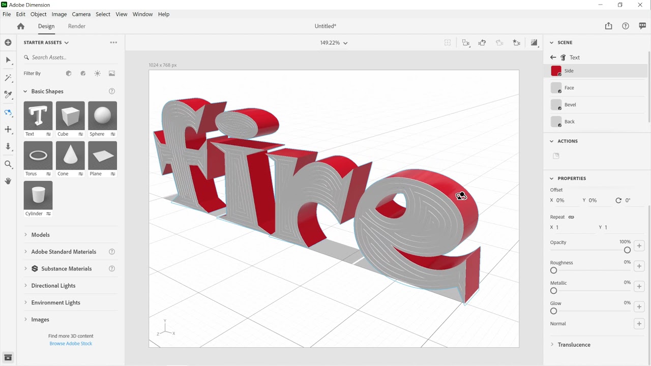 Create Bubble text in Adobe Dimension 2021