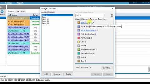 Account Presets Creation   SEO Autopilot Software