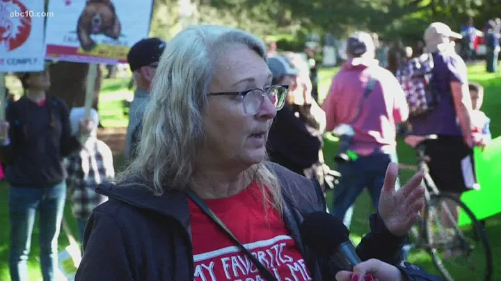 Parents protest at the California State Capitol against COVID-19 vaccine mandates for students