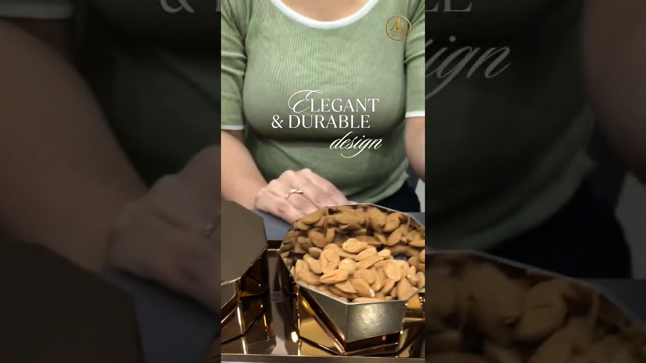 Rose Gold Octagon Jar Set 🏺 Stylish Storage Jars with Tray 