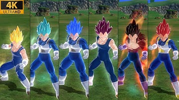 Dragon Ball Raging Blast 2 Mods - Vegeta All Transformations "Ultra Ego" (4K 60FPS)