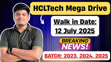 🔥Latest Hiring | Off Campus Drive 2025, 2024, 2023 BATCH | HCLTech Hiring