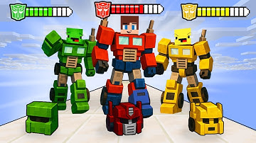 JJ vs Mikey vs Bananakid in TRANSFORMERS RUSH  GAME - Maizen Minecraft Animation
