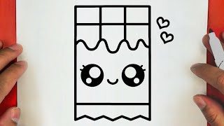 كيف ترسم شيكولاتة كيوت وسهلة خطوة بخطوة / رسم سهل / تعليم الرسم للمبتدئين || Cute Chocolate Drawing