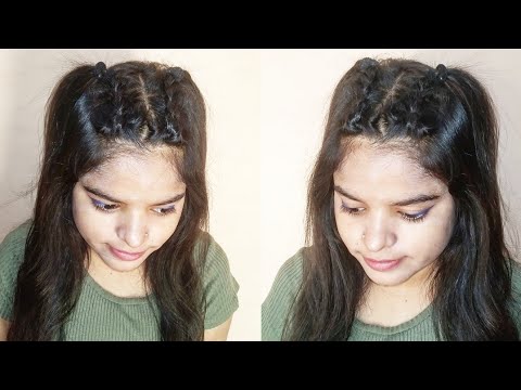 Open Hair Hairstyle | Braided Hairstyle || Hairstyle For Saree, Kurta ...