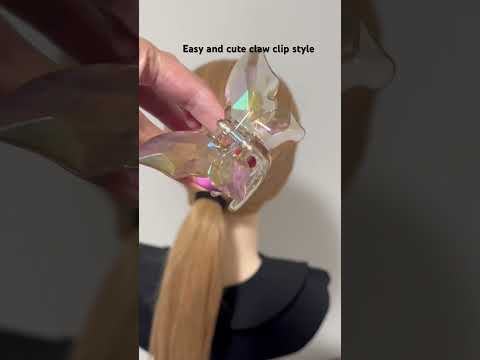 Crystal claw clip style