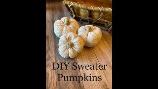 Fast & Easy DIY Sweater Sweater Pumpkins (Fiber-filled)