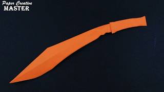 How to make a knife out of paper. Origami knife