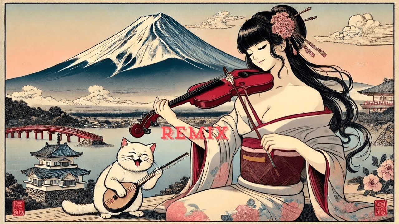 Shamisen BGM【Violin Remix】【Japanese Ambient Music】background music for