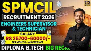 SPMCIL Recruitment 2026 🔥 | 500+ Vacancies for Engineers &amp; ITI | Apply Now Before Deadline!