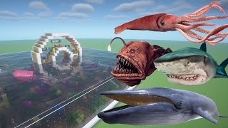 How To Make an Anglerfish, Kraken, Shark, and Whale Farm in Minecraft PE
