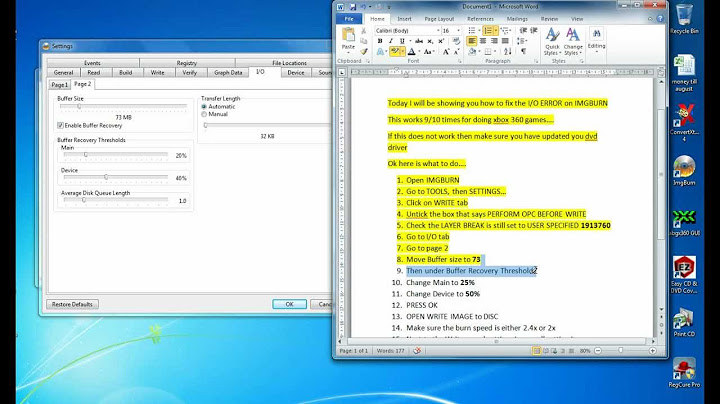 HOW TO FIX I/O ERROR IMGBURN [HD]