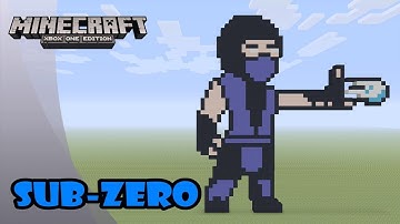 Minecraft: Pixel Art Tutorial and Showcase: Sub-Zero (Mortal Kombat)