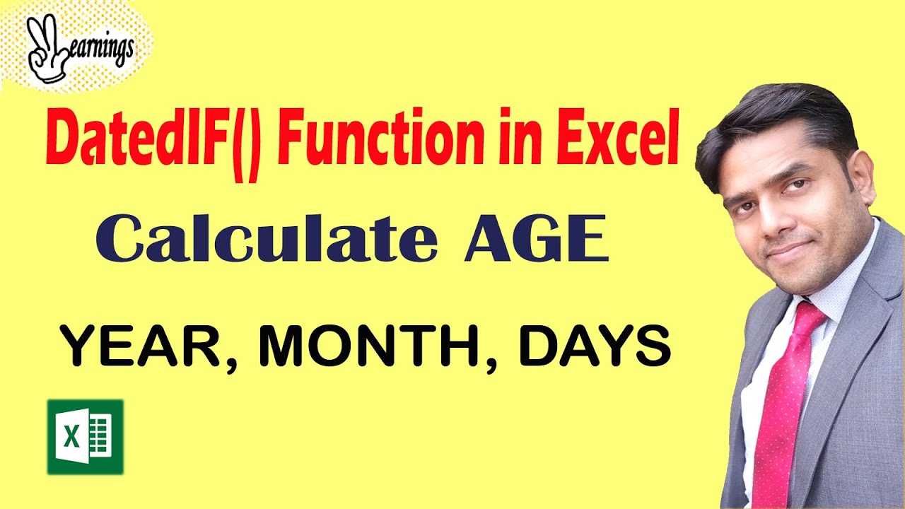 DatedIf Excel - Calculate days between two dates (Hindi)| Excel Tutorial | Value Learnings