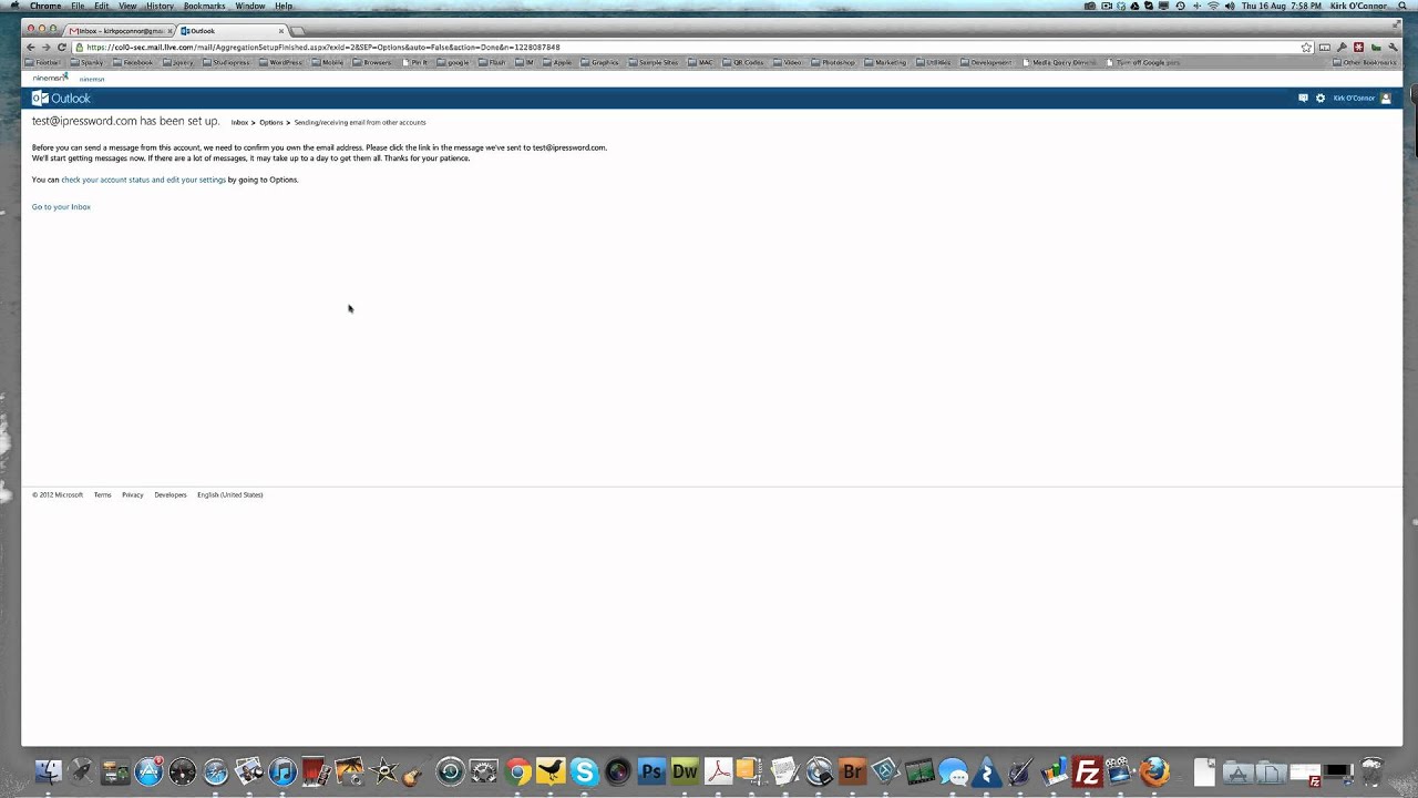 Adding A Second Email Account On Outlook YouTube
