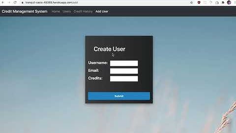 credit management demo
