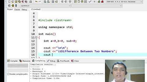 Difference of Two Numbers in C++
