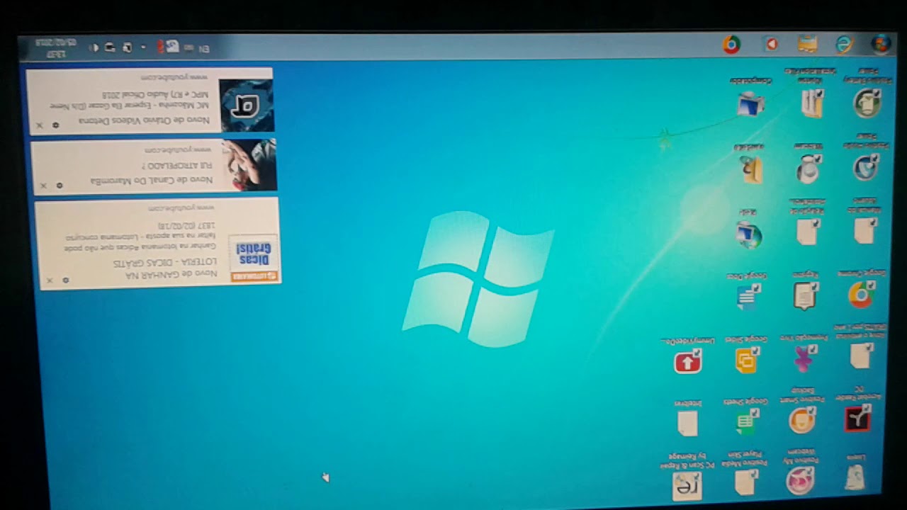 Como virar ou desvirar a tela do pc ou notbook - YouTube