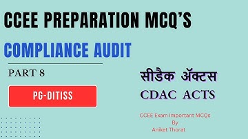 CDAC | PG-DITISS | CCEE Preparation MCQ