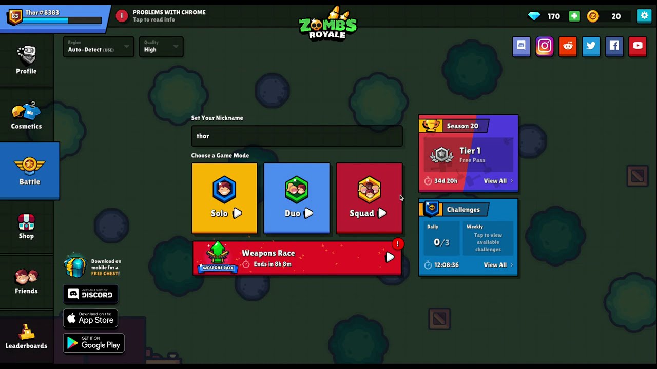 ZOMBS ROYALE new battle pass and chest YouTube