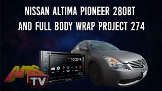 Car stereo installation on this Nissan Altima with Pioneer in Los Angeles
