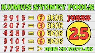 PREDIKSI SYDNEY POOLS 8 JULI 2025 | BOCORAN TOGEL SIDNEY HARI INI | RUMUS KEPALA EKOR SYDNEY JITU