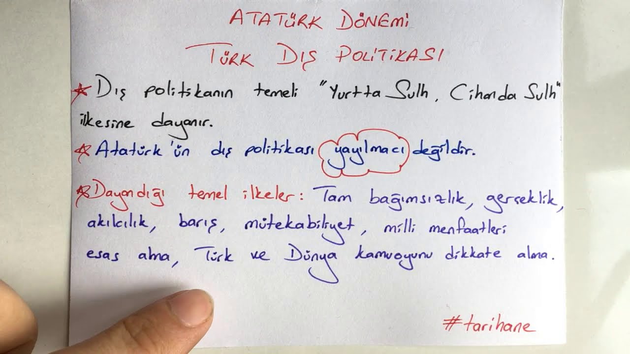 26) Atatürk Dönemi Türk Dış Politikası | Genel Tekrar Tarih 2024