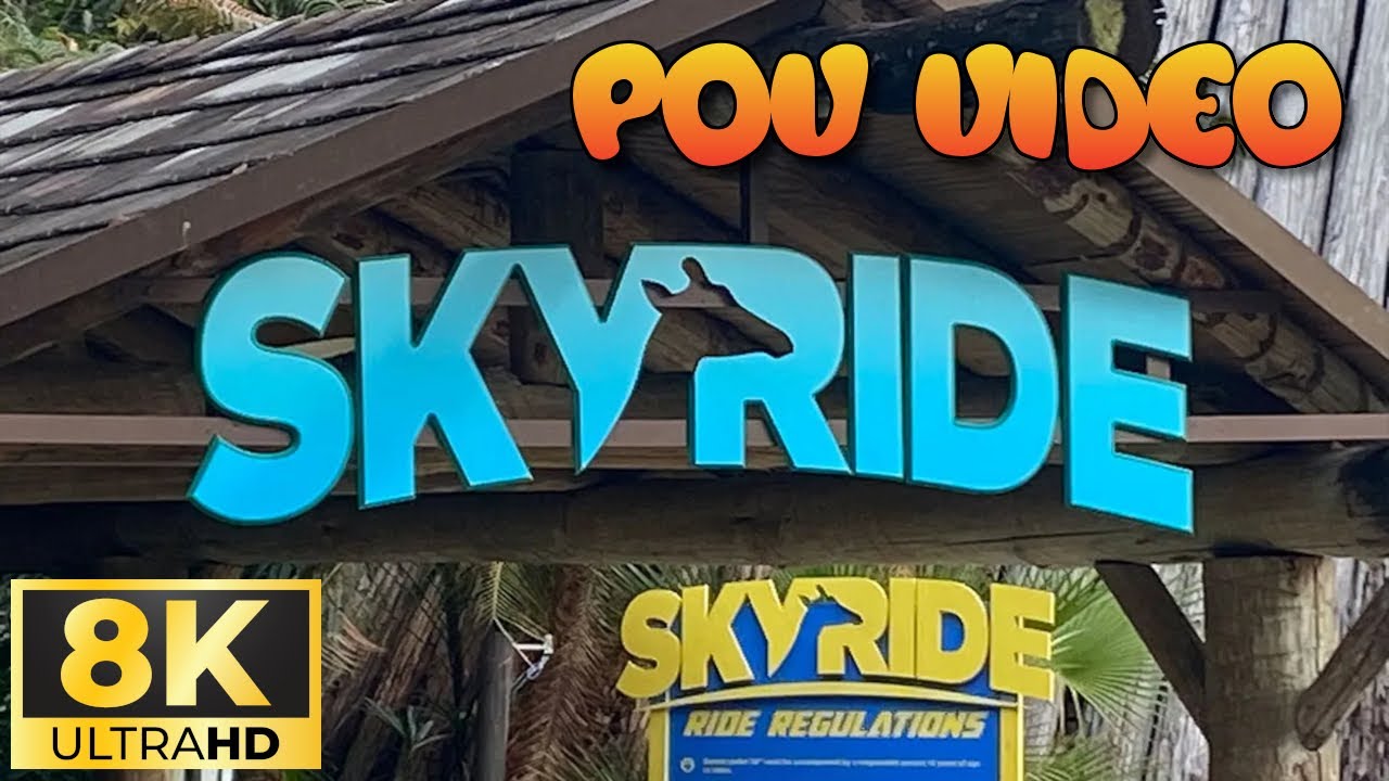 2024 POV of Sky Ride at Busch Gardens in 8K UHD!  Cheetah Plaza to Stanley Falls